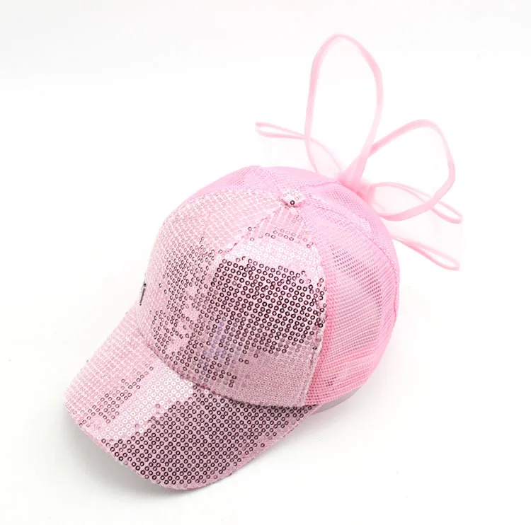 2019 SummerSequins Бейсбол шляпа уши кролика для детей Кепки Casquette Ny бейсболка мальчиков и