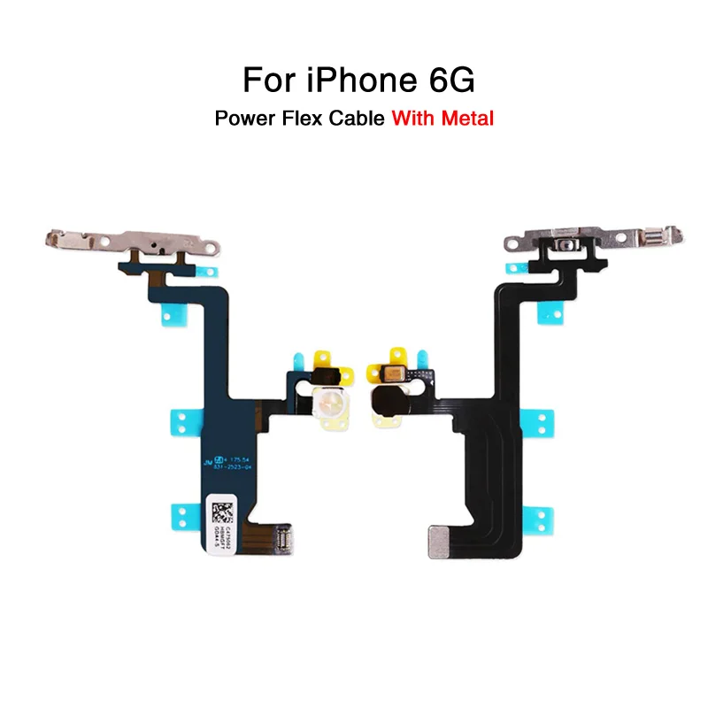 10 шт./лот для iPhone 5 5S 5C 6 6S 7 8 Plus X мощность вкл выкл громкость вверх-вниз кнопочный переключатель гибкий кабель, запчасти для ремонта с кронштейном