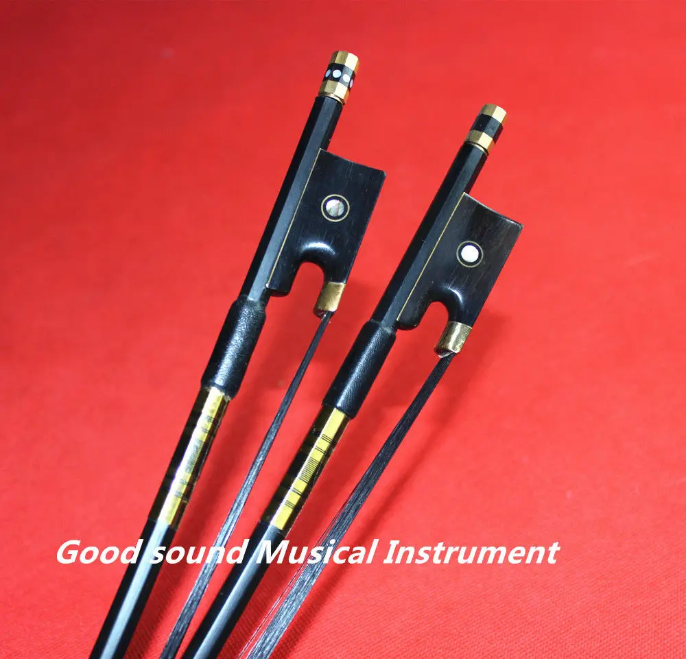

1 pcs New light carbon fiber 4/4 violin bow copper parts black horse hair bow