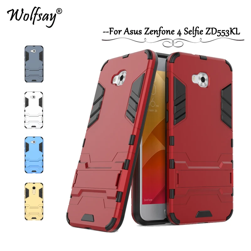Чехол Wolfsay Capa Asus Zenfone 4 Selfie ZD553KL роскошный резиновый ЖЕСТКИЙ чехол для телефона Coque