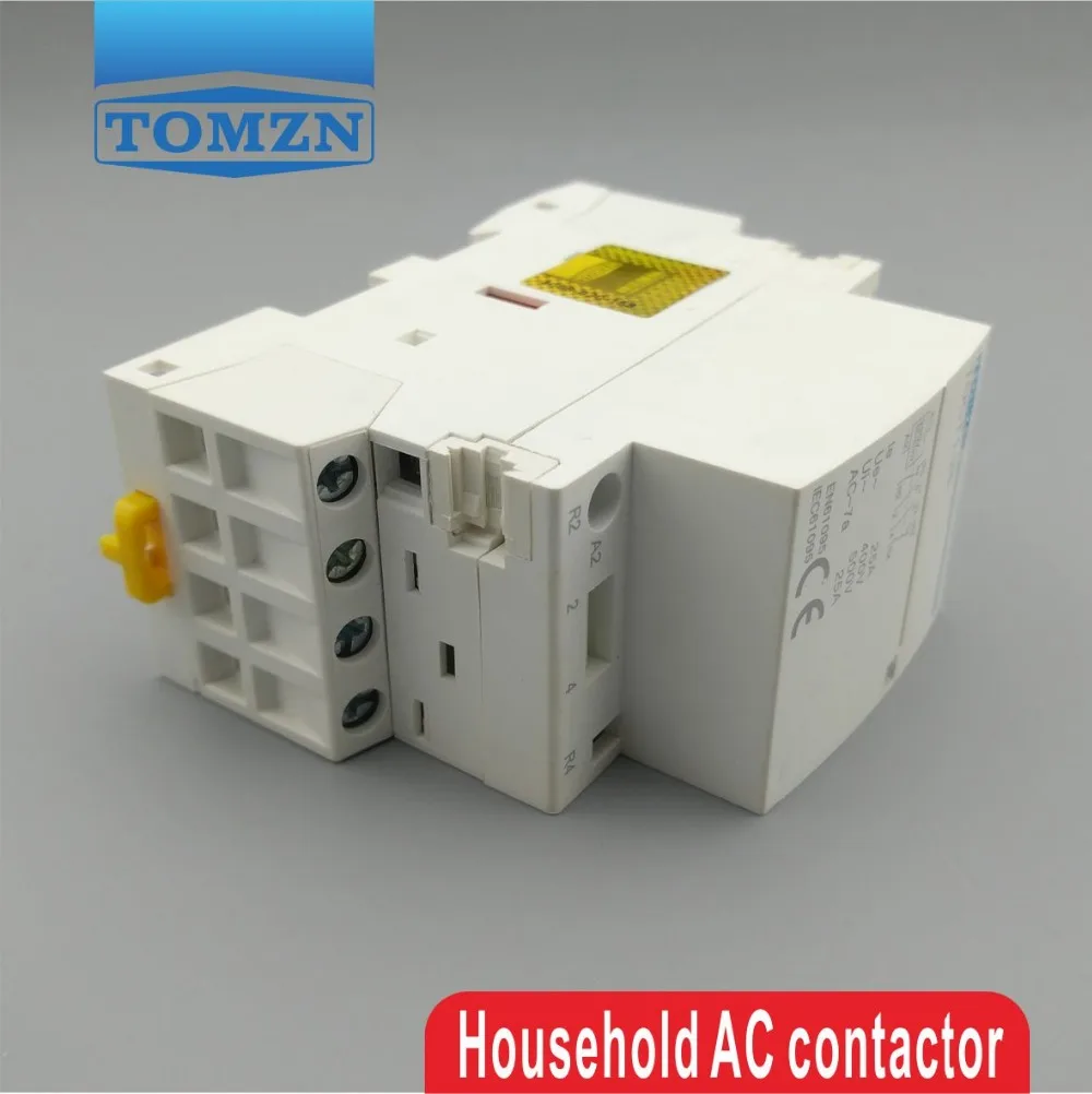 TOCT1 4P 25A 2NC 2NO 220 V/230 V 50/60HZ Din rail бытовой ac Контактор В соответствии с стандартом