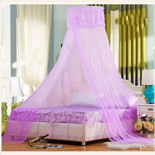 cheap Pink Beige White Purple Princess Girl Boy Decorative Dome Bedding Netting Canopy Twin Full Queen King