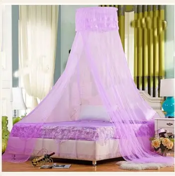 

Pink / Beige / White / Purple Princess Girl Boy Decorative Dome Bedding Netting Canopy Twin Full Queen King