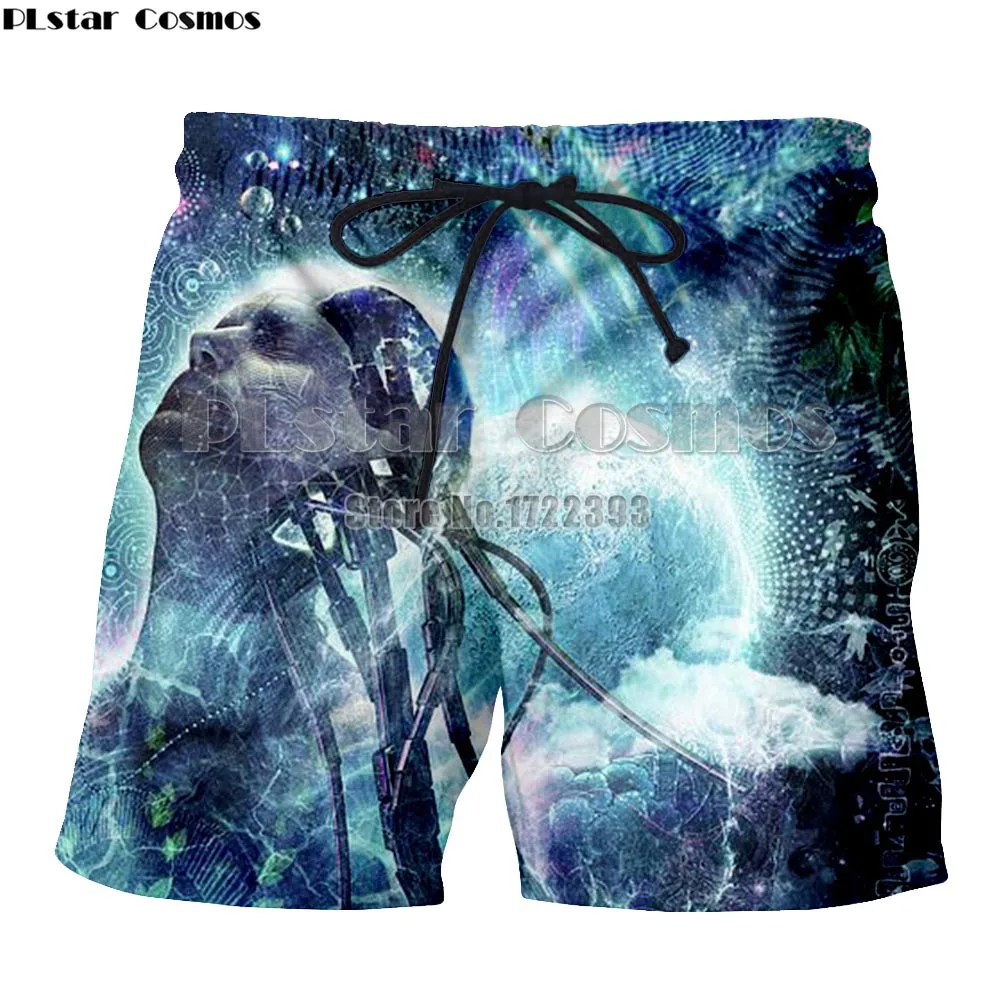 

PLstar Cosmos Gratitude Earth Men 3d Print Buddha Casual Shorts Men Buddha Psychedelic Beach Shorts Trousers Elastic Fitness