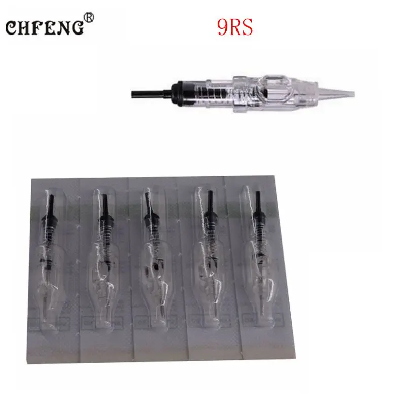 

Tattoo Needles 9RS 10Pcs Cartridge Needles Eyebrow Lip Eyeliner Permanent Makeup Round Shader Sterilized for Machines and Grips