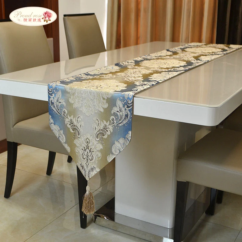  Proud Rose Fashion Gradient Table Cloth Table Runner European Style Table Flag Bed Flag Modern Hous