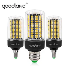 Goodland E27 светодиодный светильник E14 светодиодный светильник 220V 110V светодиодный лампы 3,5 Вт, 5 Вт, 7 Вт, 9 Вт, 12 Вт, 15 Вт, 20 Вт, Светодиодный s кукурузы светильник SMD 5736 без мерцания светильник s