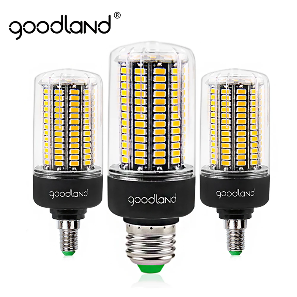 

Goodland E27 LED Lamp 220V 110V High Bright LED Bulb 3.5W 5W 7W 9W 12W 15W LED Corn Light SMD 5736 No Flicker Chandelier Light