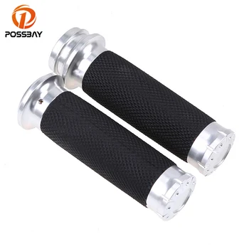 

POSSBAY 1'' Aluminum Electronic Motorcycle Grips for Harley Handlebar Hand Grips for Electronic Throttle Accessories Handle Bar