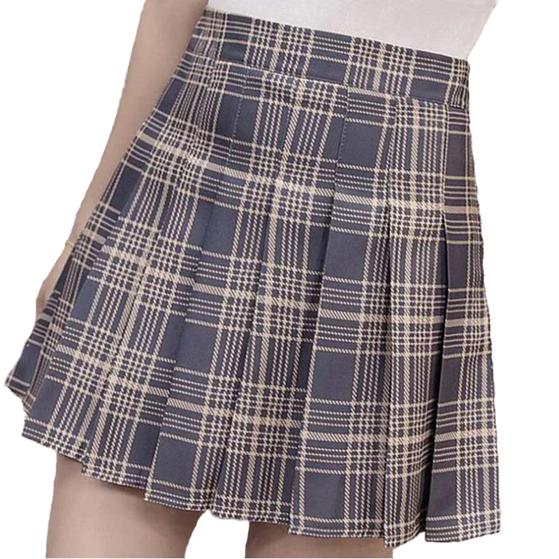 UPPIN Harajuku милый с высокой талией плиссированная клетчатая юбка для косплея Kawaii женские Мини Короткие матросские юбки школьная форма для женщин