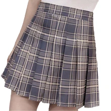 UPPIN Harajuku милый с высокой талией плиссированная клетчатая юбка для косплея Kawaii женские Мини Короткие матросские юбки школьная форма для женщин
