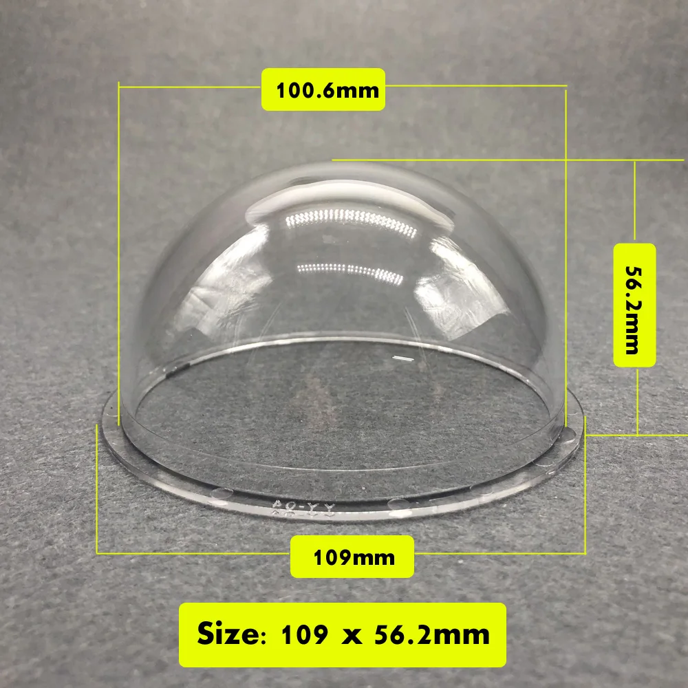 Outdoor CCTV Replacement Clear Dome Camera Housing 4.4 Inch Acrylic Indoor