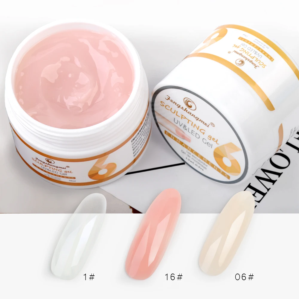  fengshangmei 15ml Builder Gel 18 Colors Gel for Building Nails 3D Thick Gels for Nail Extensions
