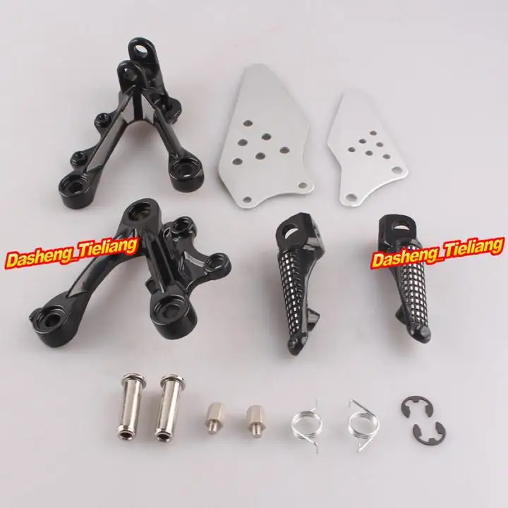 Aluminum Alloy Passenger Rear Foot Pegs Footrest Brackets for KAWASAKI NINJA ZX6R 09 11 font b