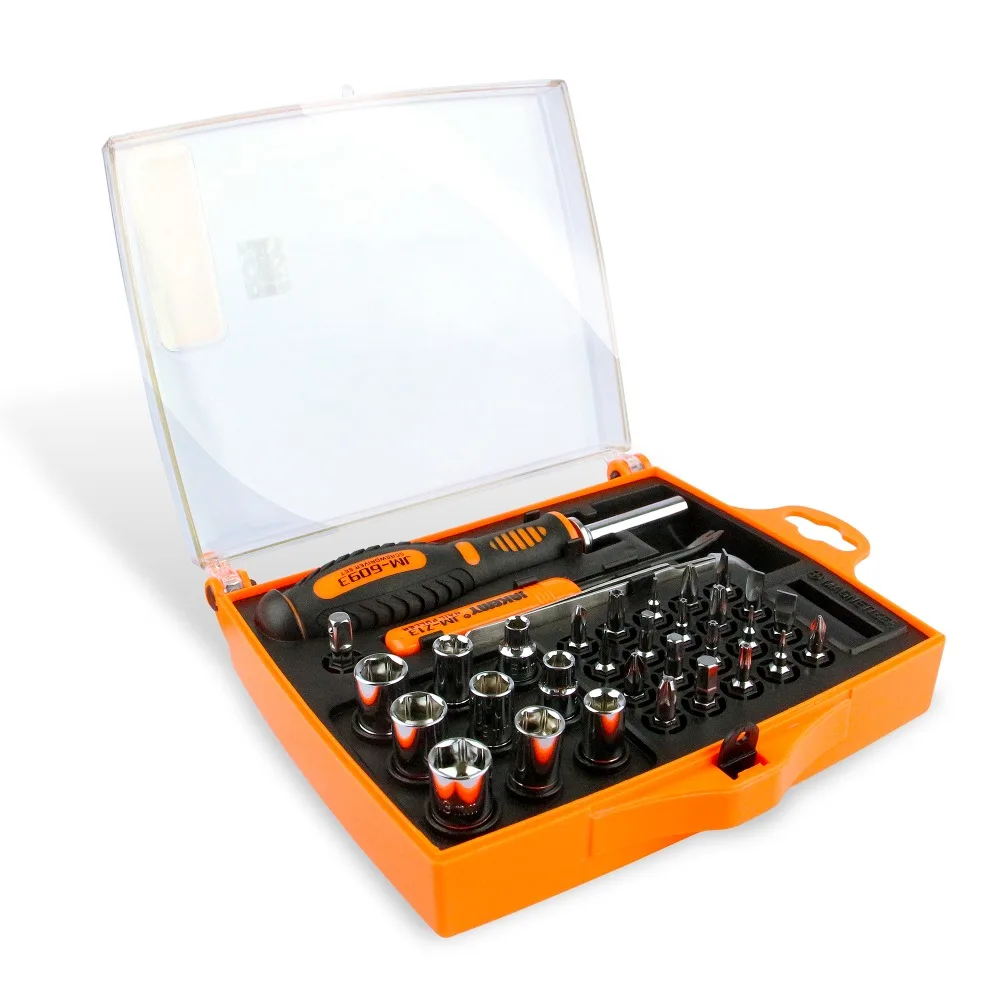 Home manual repair screwdriver set ratchet handle anti-static tweezers 34 in 1 electrical furniture repair tool