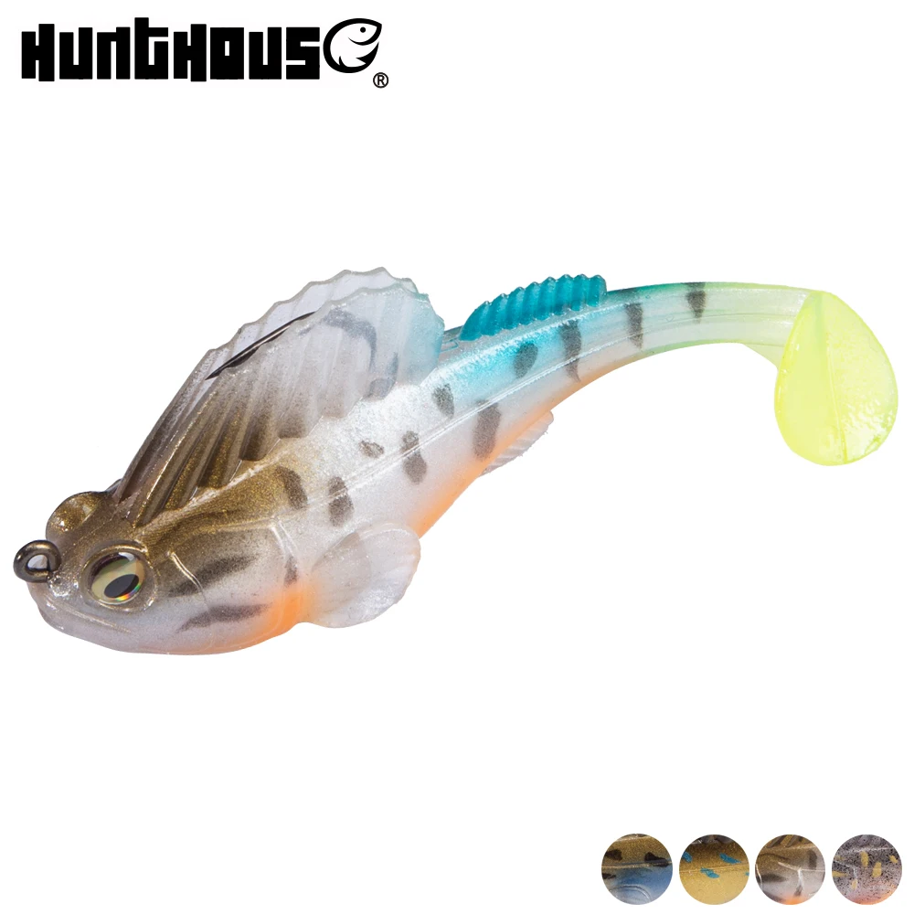 

hunthouse soft fishing bait dark sleeper Swimbait deep running paddle tail fishing lures for bass pike trout dark lure