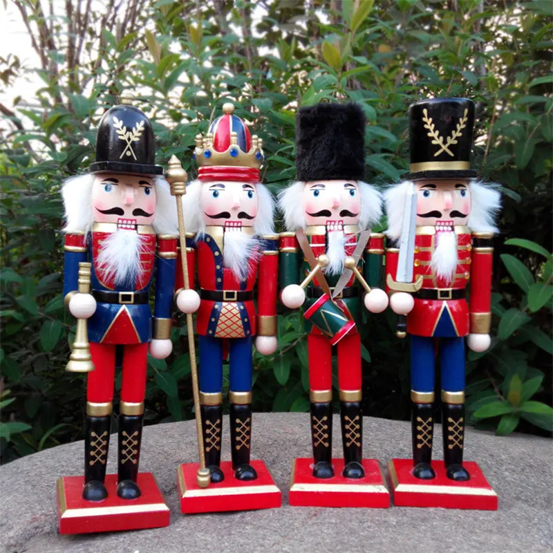 

1Pcs Christmas Decorations Nutcracker Puppet Soldiers Shape Ornaments 30CM Bar Window Desktop Decoration Creative Gifts