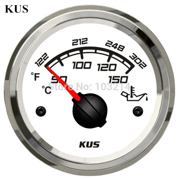 Популярный дизайн! KUS 52 мм белая Лицевая панель Датчик температуры масла FPYR-50-150 с датчиком температуры для автомобиля грузовика морской лодки