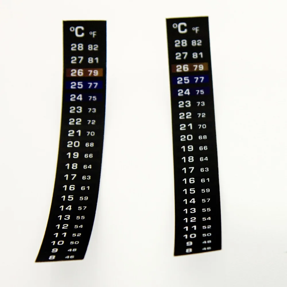 25 pieces/pack new good black two scales LED thermometer sticker wine