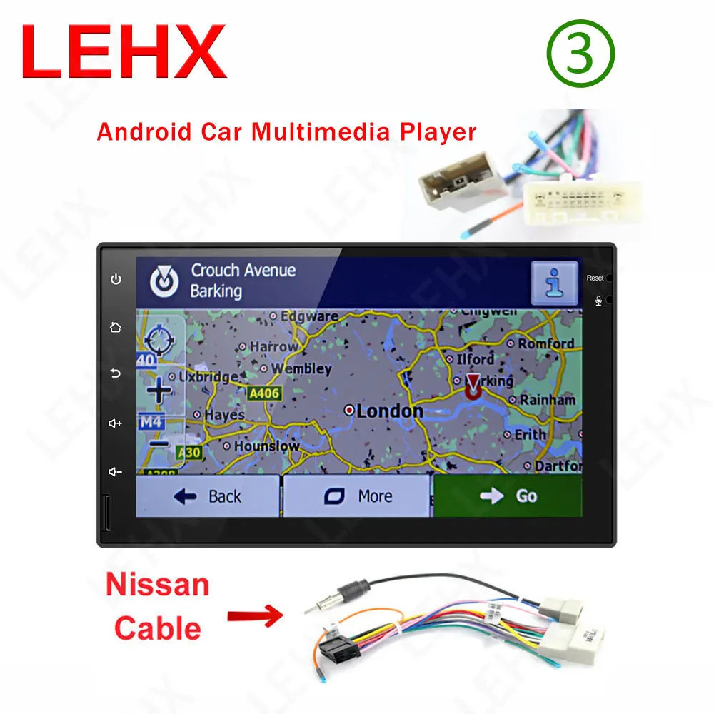 Lehx 2 din car Android 8,0 gps навигации Bluetooth для Nissan VW Toyota peugeot WiFi мульти-медиа-7 дюймов Автомобильный Радио плеер RDS - Цвет: Le7023-NISS