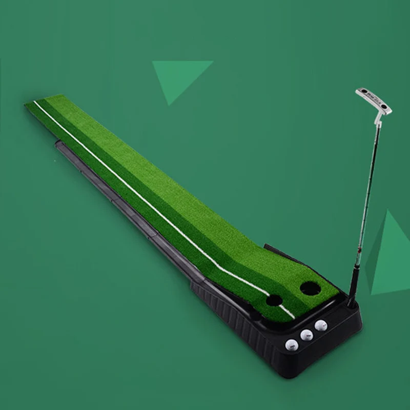 PGM indoor Golf Putter Practice Set Putting Green Trainer Green Mat Automatic Return Fairways Equipment Golf Training Aids