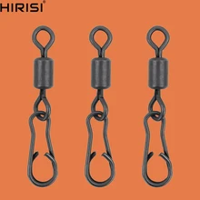 Роликовый шаровой подшипник баррель Вертлюги с Блокировка безопасности защелки Твердые кольца рыболовные соединители снасти Аксессуары для соленой воды