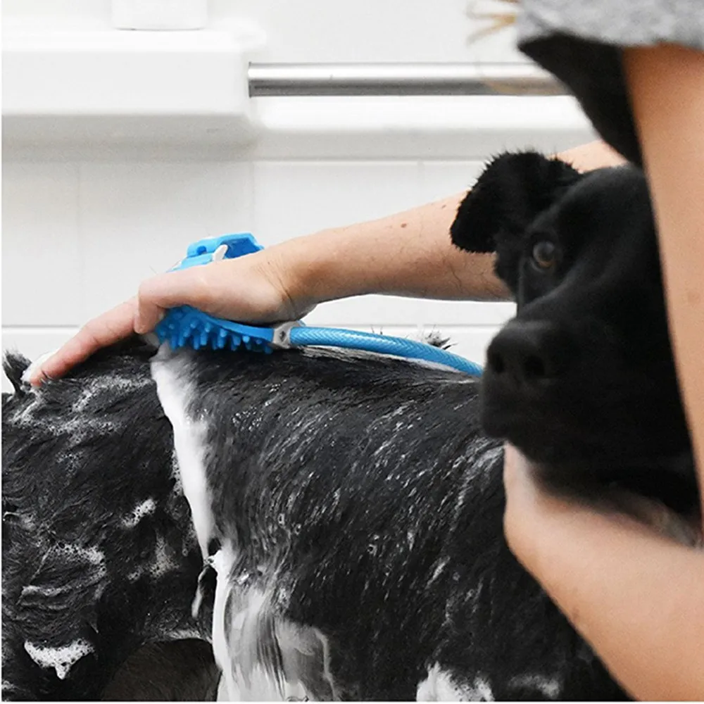 Rain Shower Head For Dogs Wash Cat Pet Shower Sprayer Silica Gel Dog Bath Wash Nozzle Massager Comb Brushes Pet Accessory WK0001 (3)