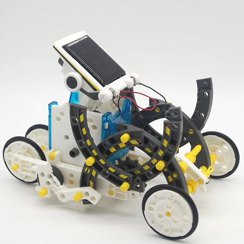 Solar Toys Fourteen in one solar toy smart robot diy small production