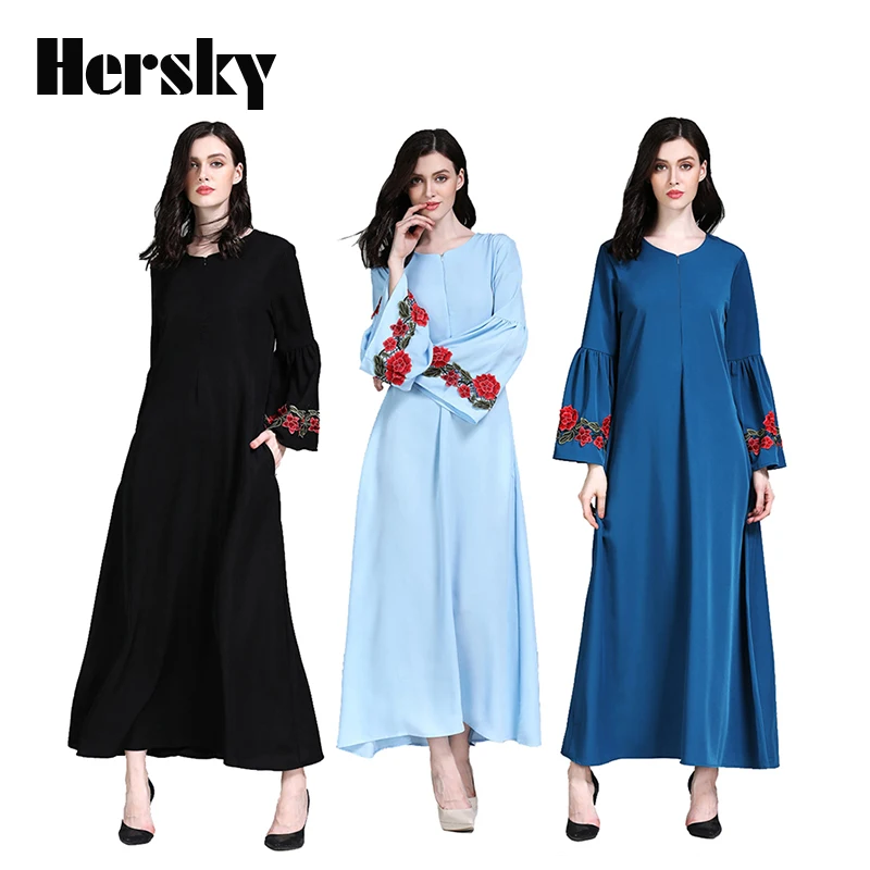 

Plus size XXL Abaya Dubai Turkish Muslim Loose Embroidery Dress Clothing Kaftan Islamic Dress Abayas For Women Robe Musulmane