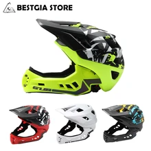 Бездорожье Горный Полный лицевой велосипедный шлем спортивные защитные Детские полностью покрытые шлемы DH шлем горный велосипедный шлем 54-58 см