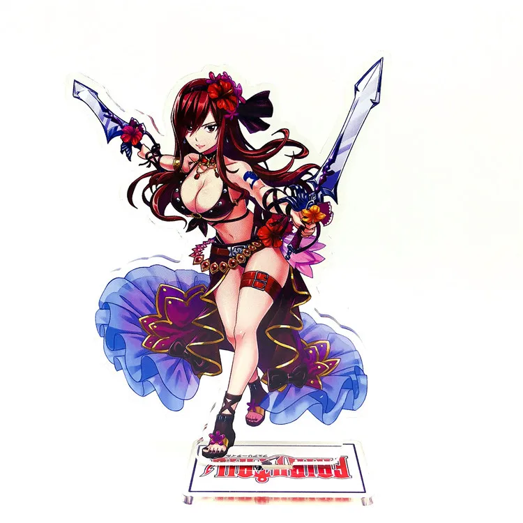 Аниме Сказочный хвост Lucy Heartfilia Erza Scarlet фигурка на акриловой подставке настольная