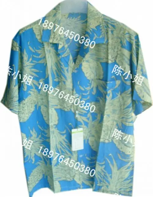 

Hainan island service beach clothes male casual shirt quality male short-sleeve cotton silk 2XL 3XL