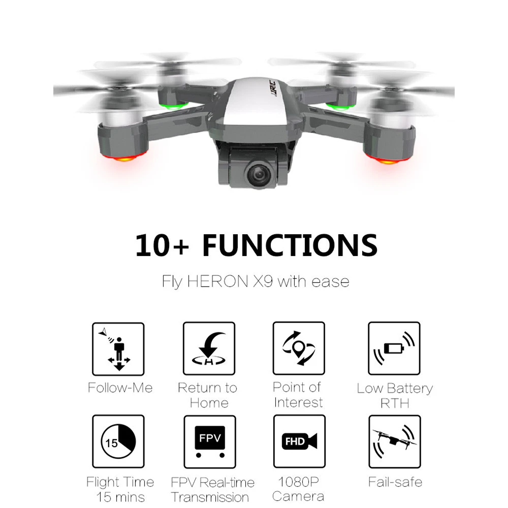 JJRC X9 Heron GPS Дрон с 1080P 5G WiFi FPV камера Квадрокоптер оптическим потоком