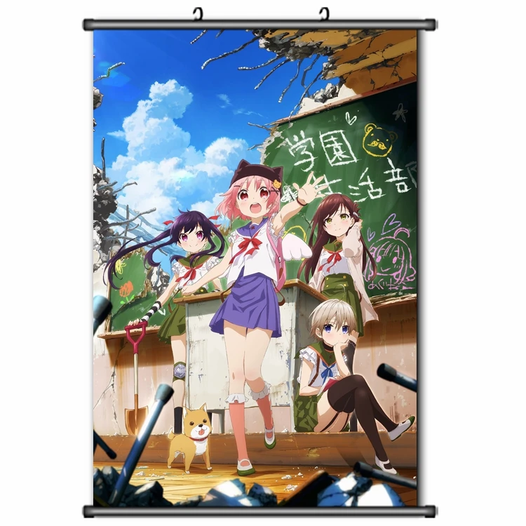 Японское аниме Gakkou Gurashi! Школа живи! Takeya Yuki & Ebisuzawa Куруми домашний декор настенная