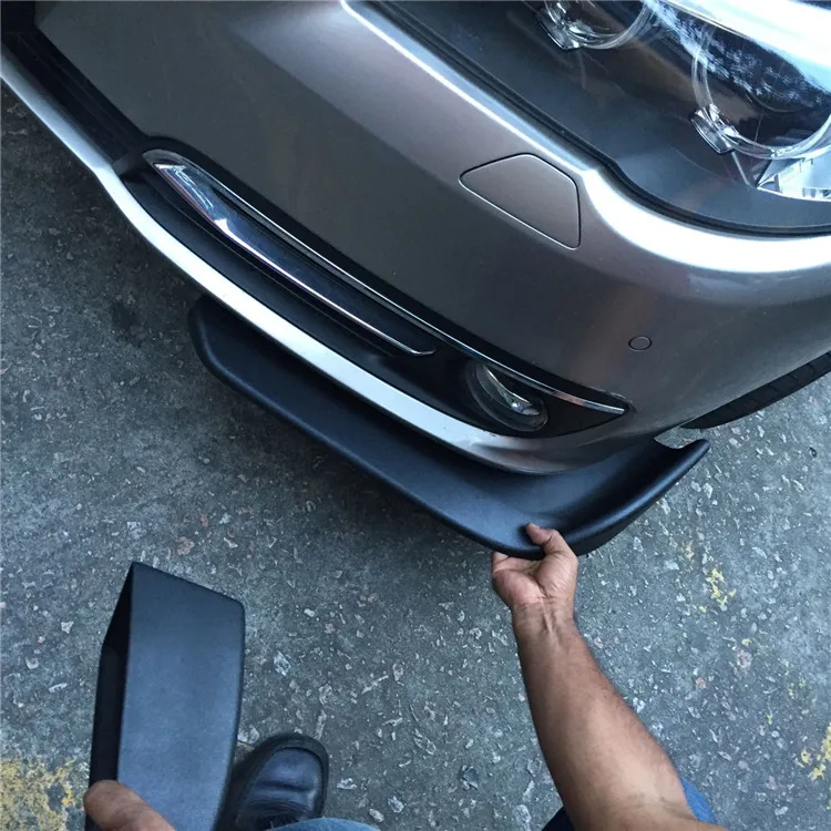 Divisor de labios de parachoques delantero de coche Universal aletas de alerón de cuerpo Canards Valence Barn para BM Skoda VW Opel dos piezas (R + L)