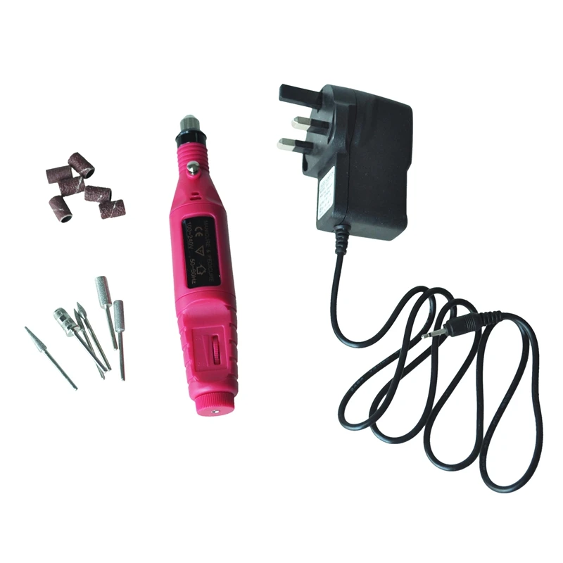 20000 RPM Electric Pen-Shape Manicure Machine Nail Art File Drill+ 6 Bits