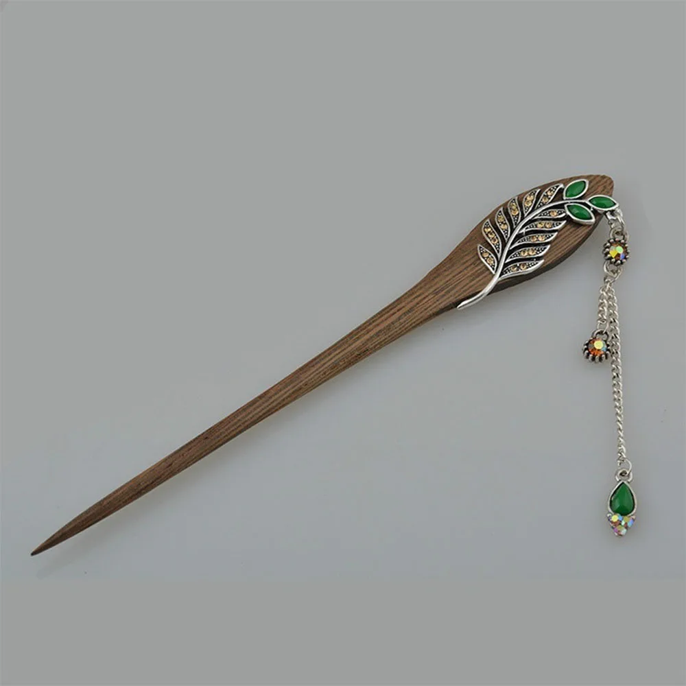 

1 Pcs New Arrival Women Retro Hair Clip Peacock Design Headdress Wood Hairpin Popular Sale cintillos para el pelo mujer