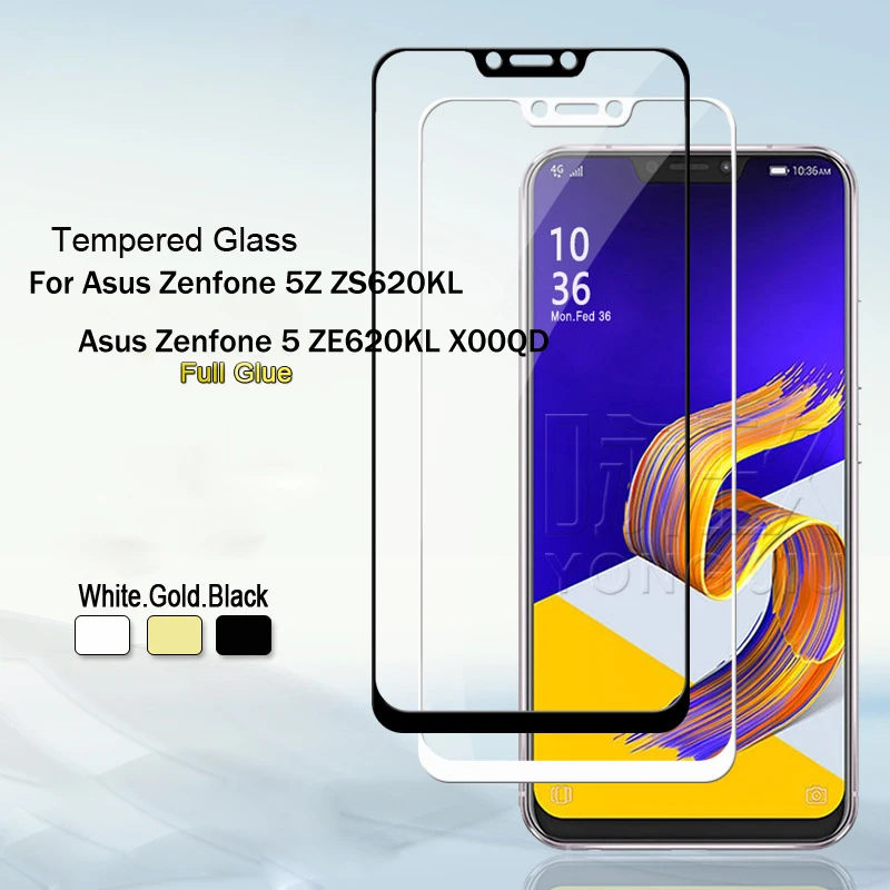 Полное стекло Для ZenFone 5 ZE620KL закаленное для Asus 5z ZS620KL/Zenfone 2018 ASUS_X00QD защита экрана |