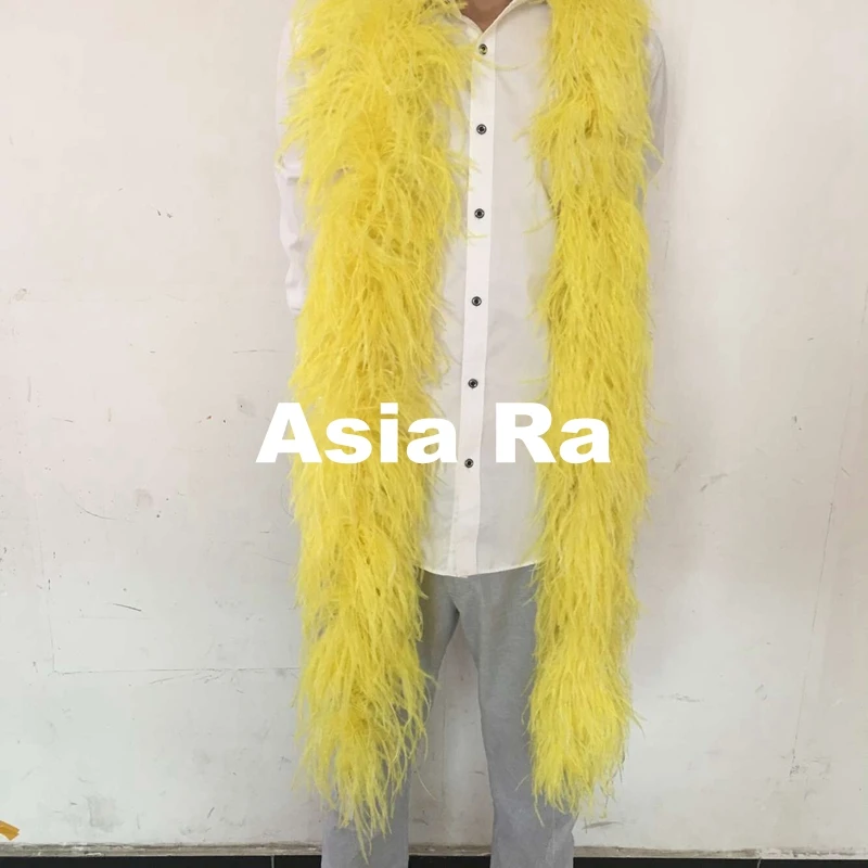 6pc/lot 6ply fluffy&Beauty ostrich marabou feather boas 2meter/pc for