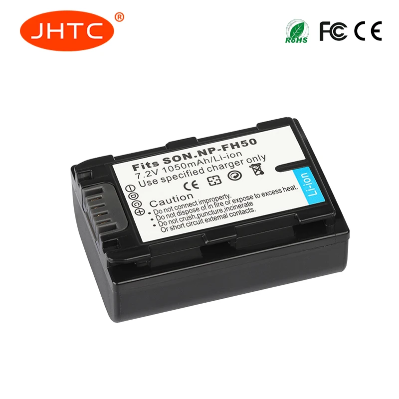Аккумулятор JHTC 1050 мАч для Sony NP FH50 FH40 FH30 FH60 Alpha DSLR A230 A330 A380 FH70For HX200 HDR|battery for sony|batterie sony