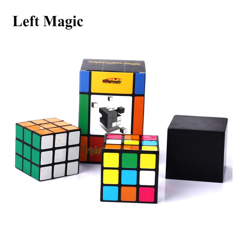 

Тройной Diko Cube Magic Props Magic Cube Магическая Иллюзия Toys фокусы G8018