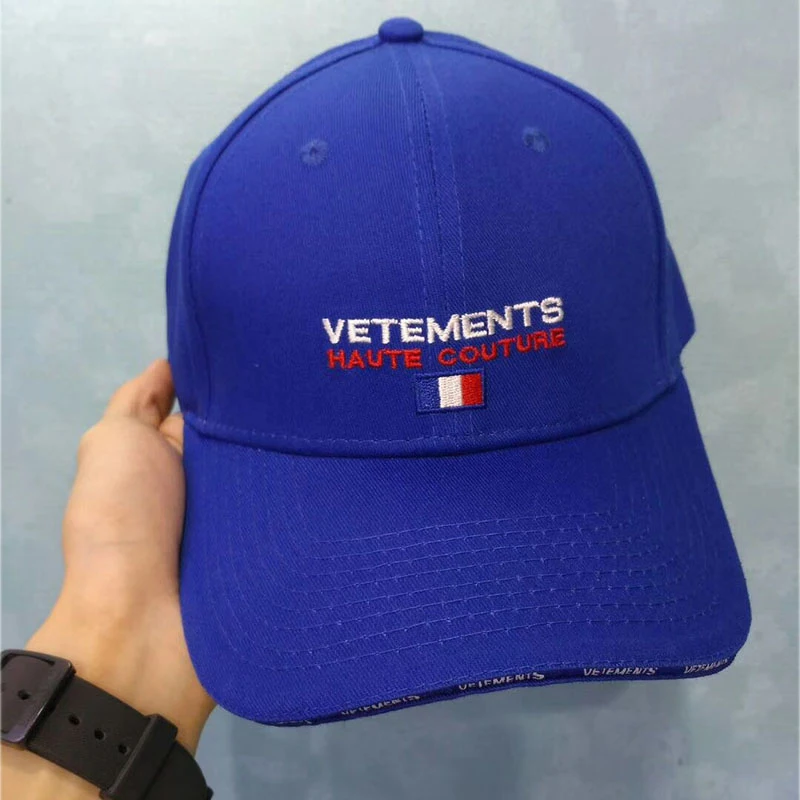 

Vetements Hat Men Women Summer Streetwear Embroidery Vetements Caps 2018 Boy Girls Cool Adjustable Blue Vetements Baseball Cap