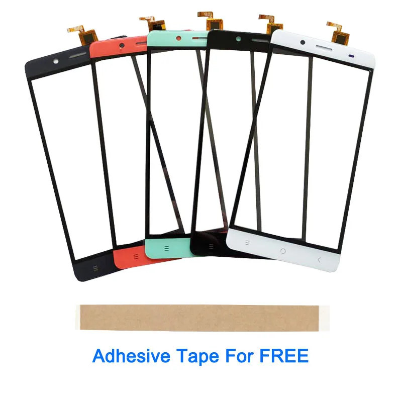 

5.5 Inch For BQ BQS-5515 Wide BQS5515 Touch Screen Sensor Glass Digitizer Front Glass Black White Red Green 1PC/Lot With Tape