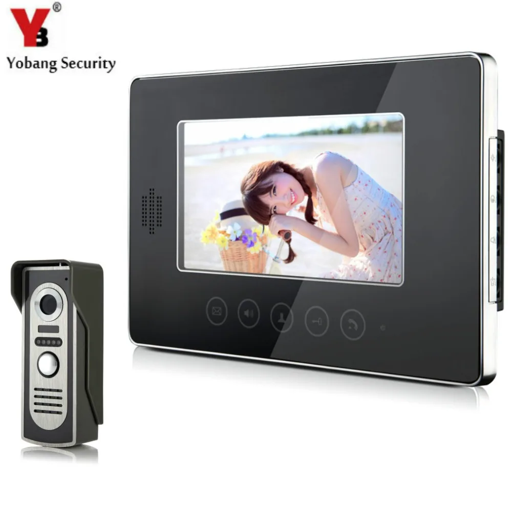 

YobangSecurity Video Door Phone Intercom 7"Inch Monitor Video Intercom Door Phone Doorbell Kit For Apartment 1 Camera 1 Monitor