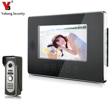 YobangSecurity Video Door Phone Intercom 7″Inch Monitor Video Intercom Door Phone Doorbell Kit For Apartment 1 Camera 1 Monitor