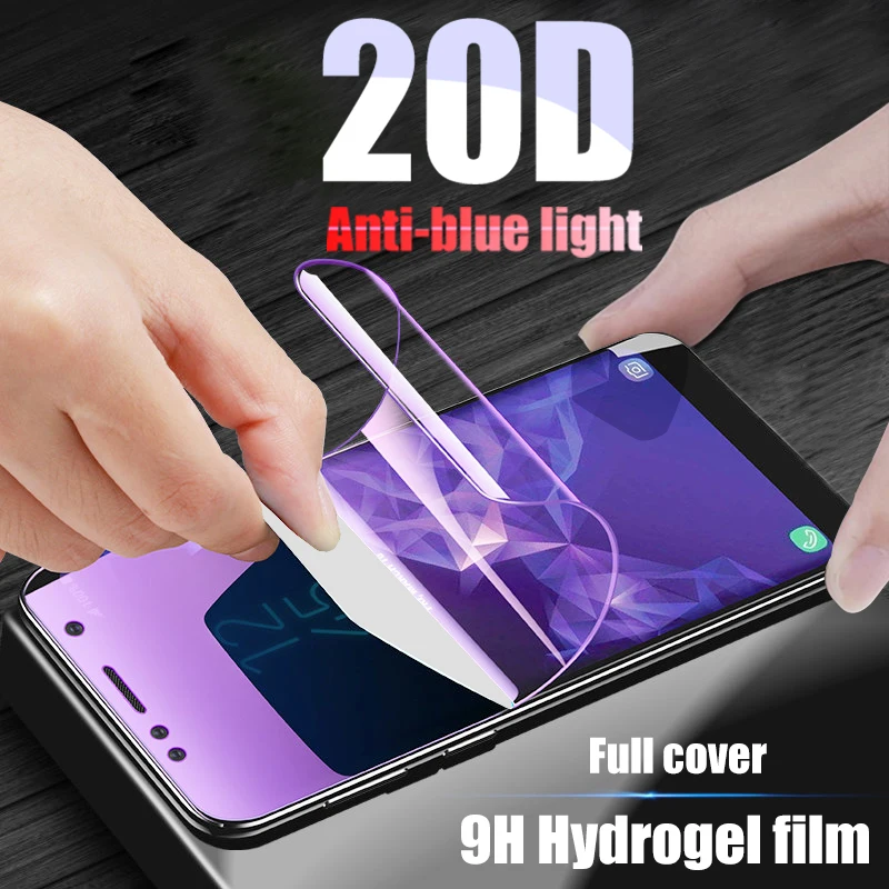 

20D Anti-Blue Light Hydrogel Film For Samsung S8 S9 S10 Plus S10e Screen Protector For Samsung Note 8 9 M10 M20 M30 Not Glass