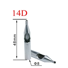 50 шт. размеры 14DT татуировки наконечники из нержавеющей стали колпачки для татуажа наконечники для игл