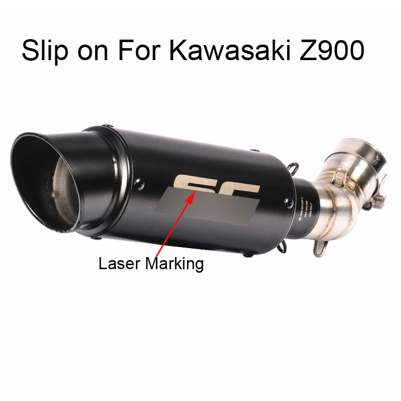 

Slip on For Kawasaki Z900 Motorcycle Exhaust Muffler Modified with Stainless Middle Steel Link Pipe Escape 3 Color Available