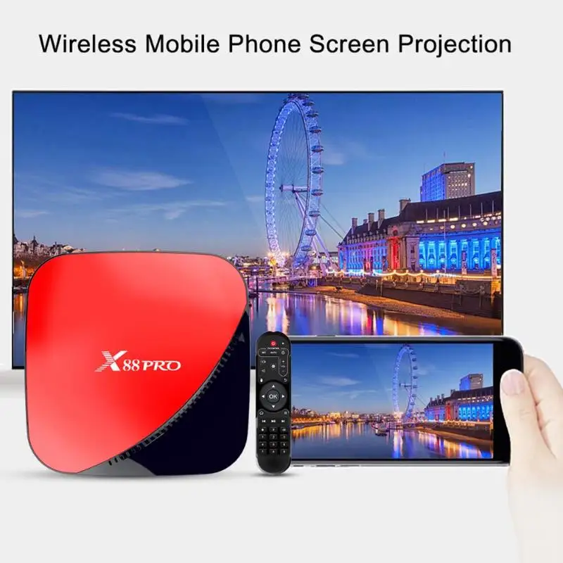 X88 PRO Smart tv BOX Android 9,0 GB Rockchip 4 GB 64 RK3318 4 + 32 GB телеприставка 2,4/5G Wifi 4 K HD ТВ приемник медиапроигрыватель