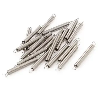 

20Pcs 0.016" Wire Dia 0.14" OD 1" Long Tension Coil Extension Spring Hook